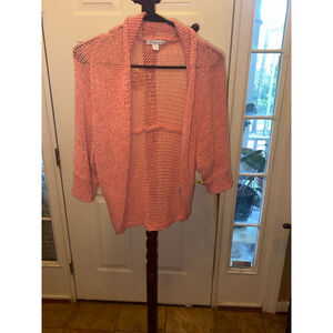Women's New York & Company Cardigan Sweater M Pink